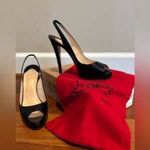 Christian Louboutin N Prive 120 Kid Open Toe Heels